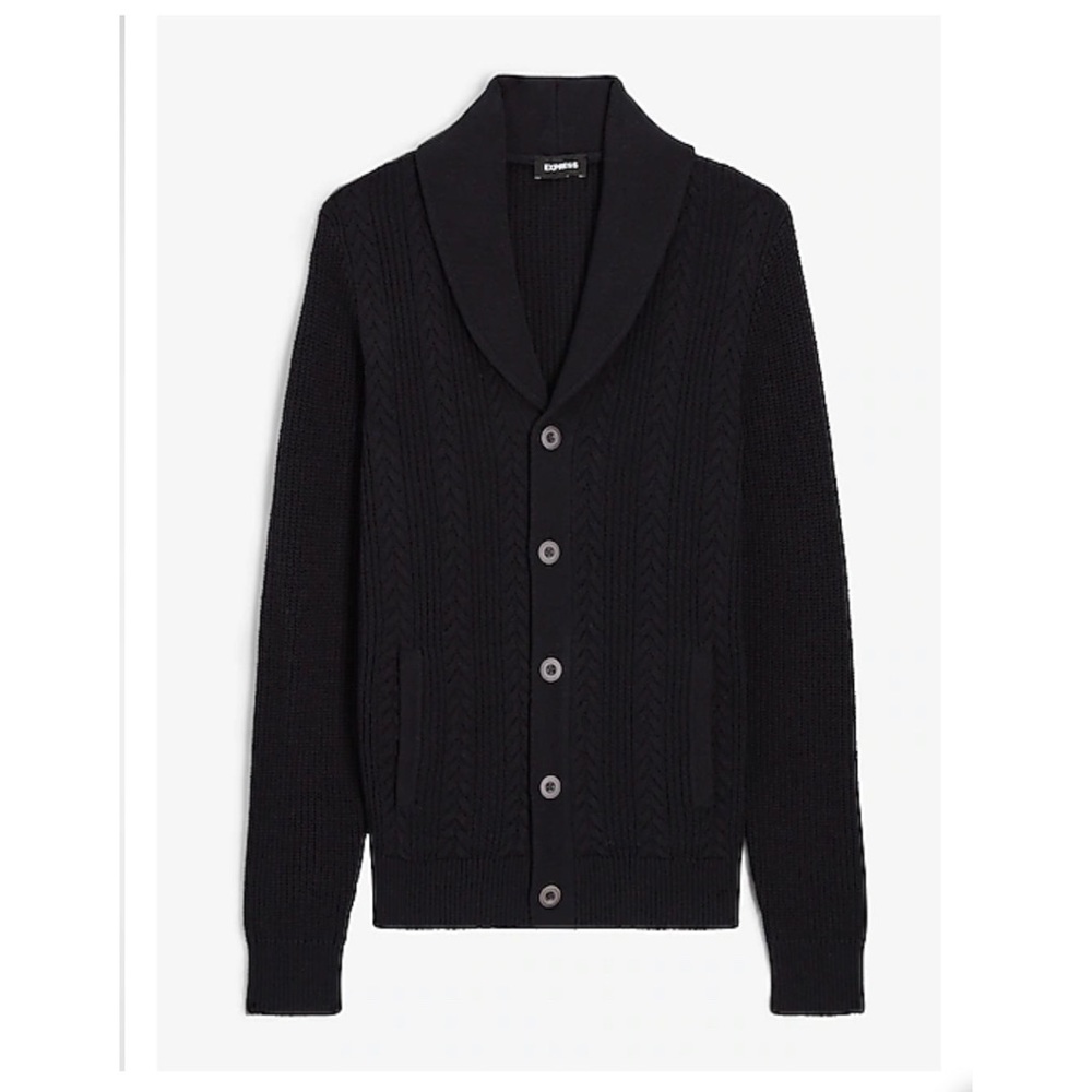 NWT Express Cable Knit Shawl Collar Cardigan Size M